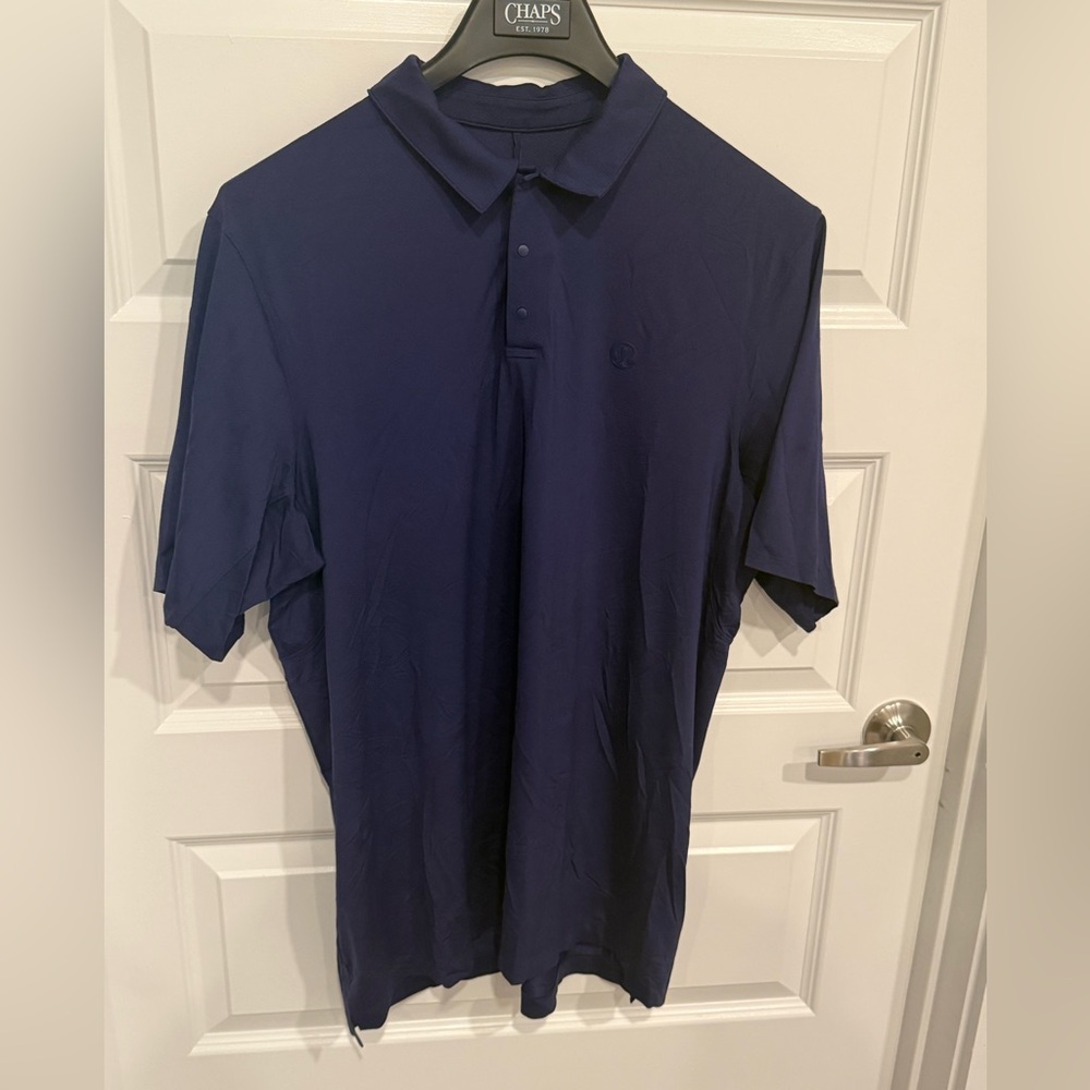 Lululemon Navy Blue Pima Cotton Polo